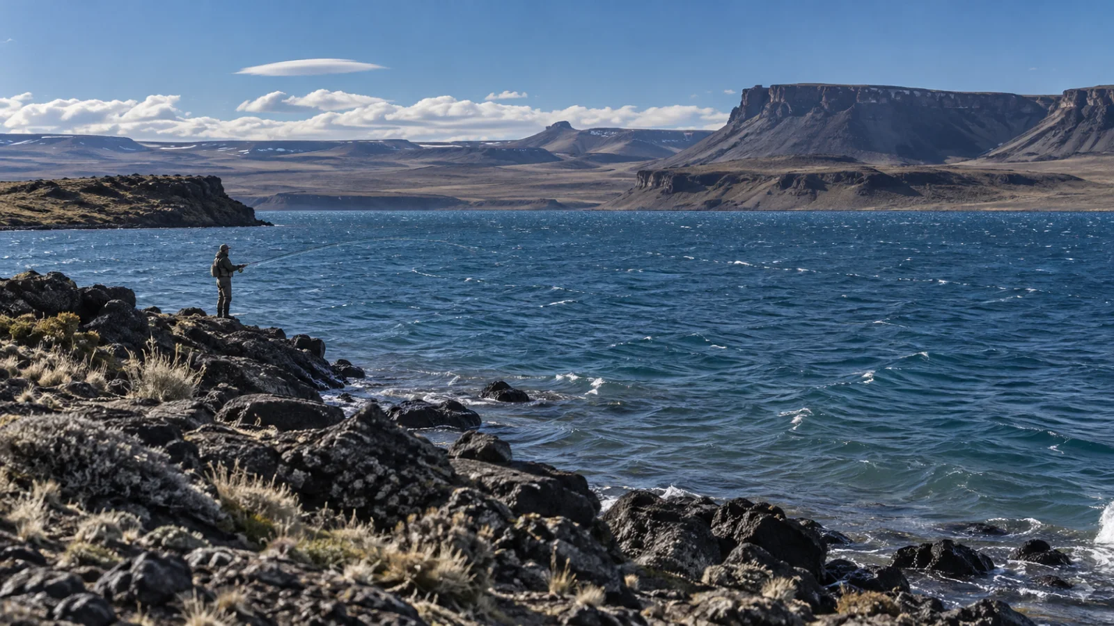 Pesca en Lago Strobel